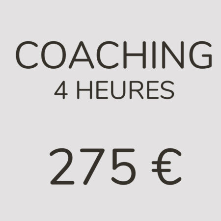 COACHING INDIVIDUEL / 1 DEMI-JOURNÉE (4H00)