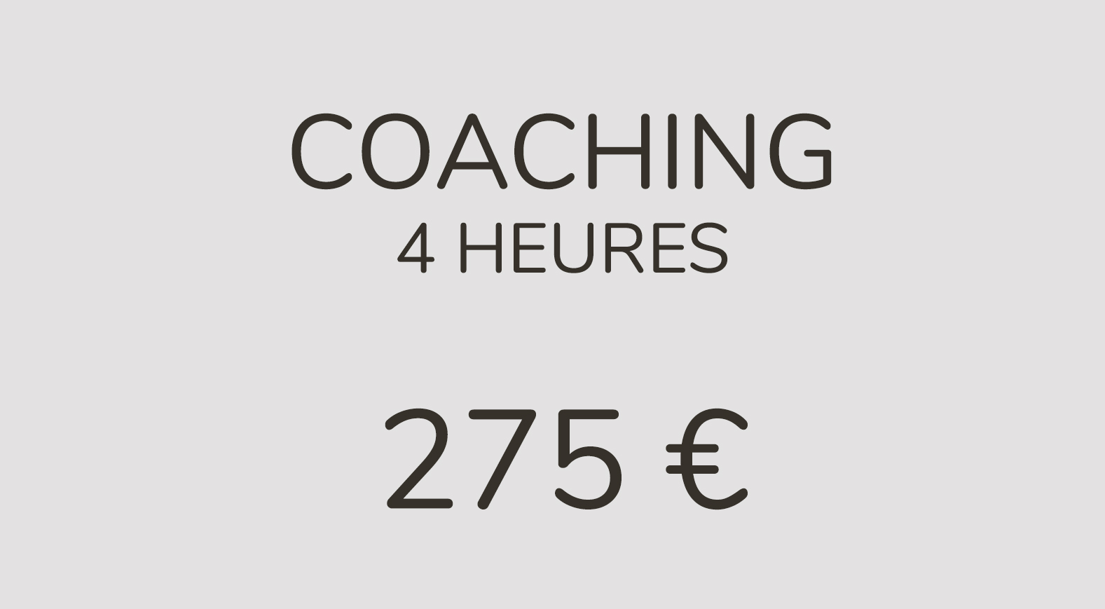 COACHING INDIVIDUEL / 1 DEMI-JOURNÉE (4H00)